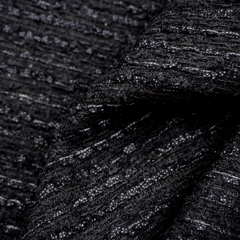 Sewing Tweed - 2025 İlkbahar Kış Klasik Siyah Tüvit