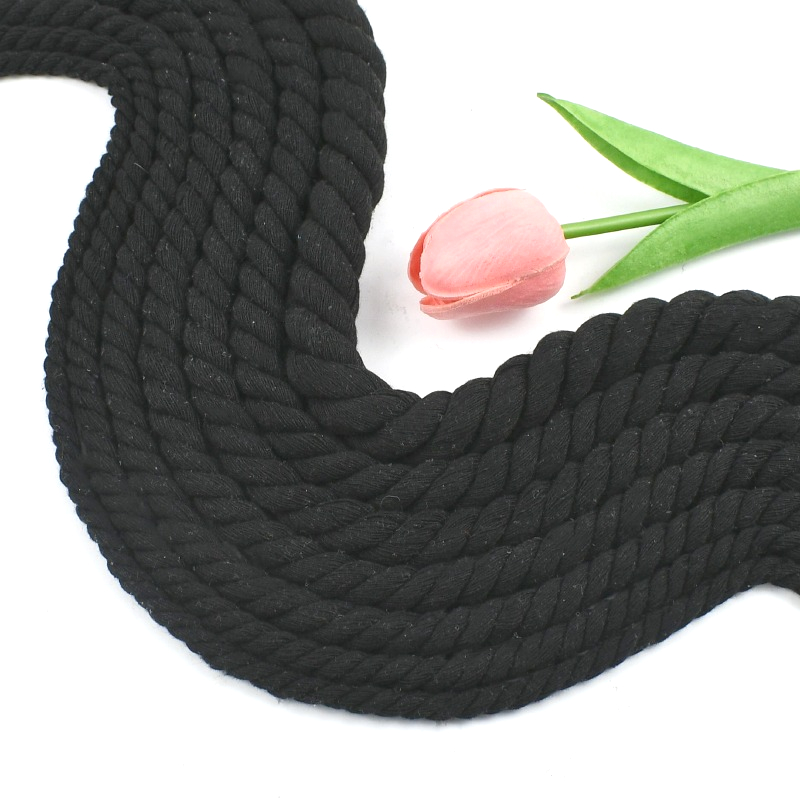 Sewing Thread In Textile - 1-5M 5-20mm Siyah 3 Katlı Bükümlü