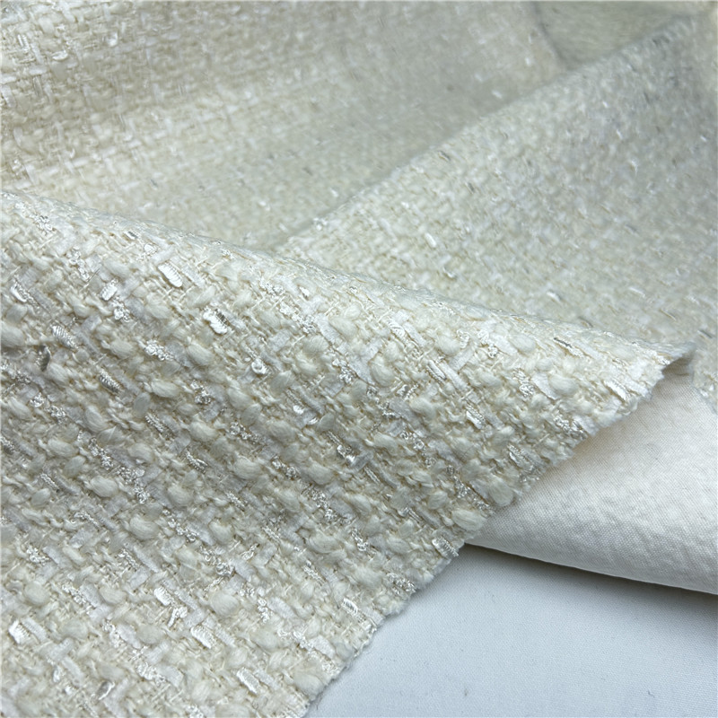 Sewing Tweed - Bej Fransız Lüks Dökümlü Saçak Dokuma