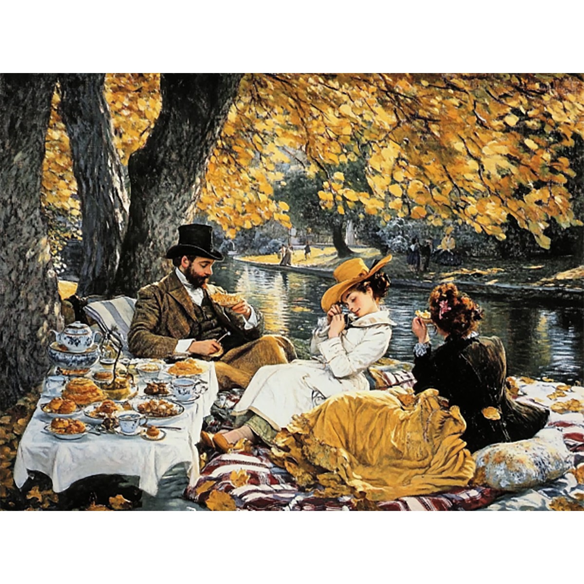 Textile Sewing Patterns - Önceden basılmış çapraz dikiş seti 'piknik',