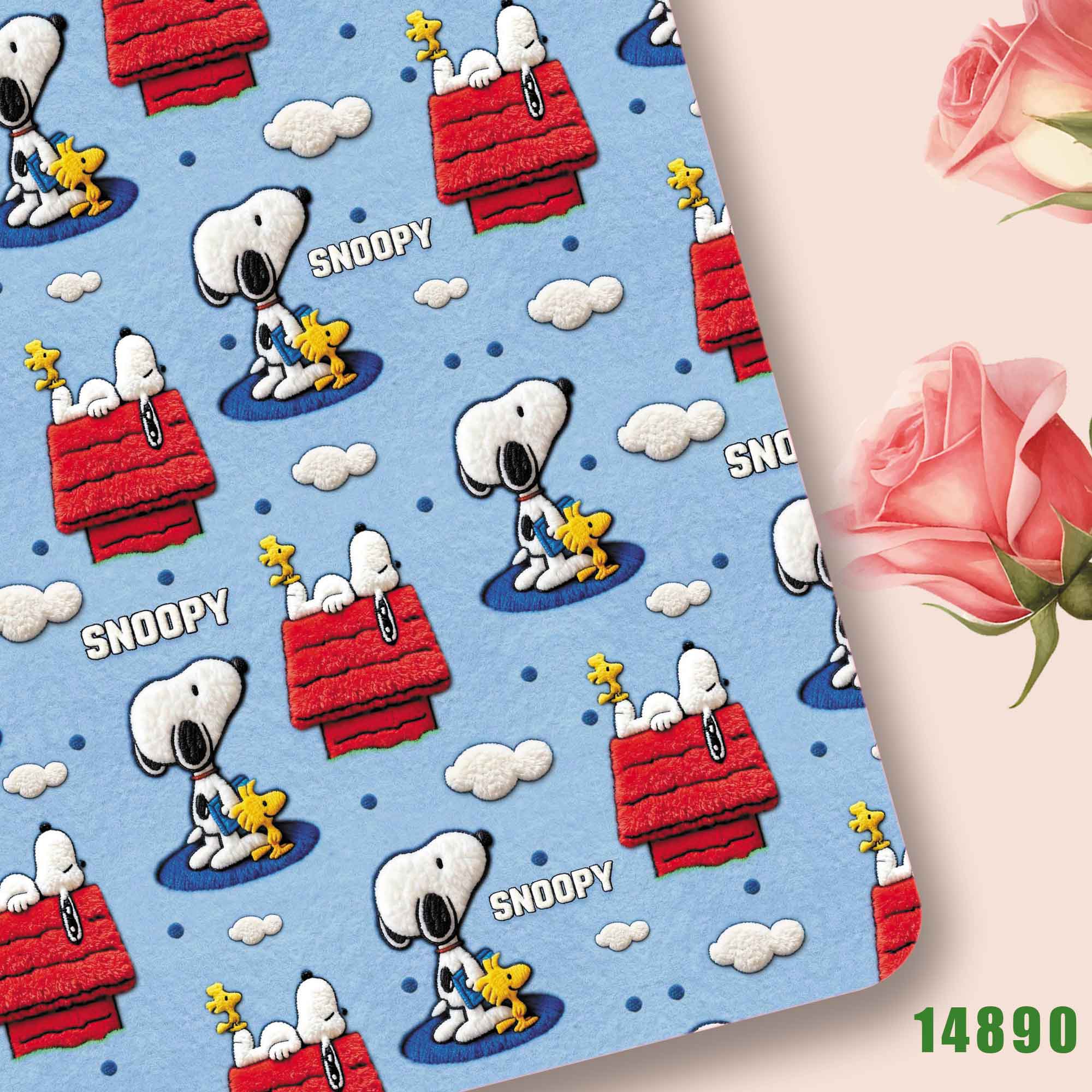 Sewing And Textile - TAKARA TOMY Snoopy kumaş140CM Karikatür Polyester
