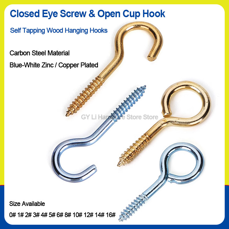 Hook Eye Fastener - Kendiliğinden Vidalanan Kapalı ve Açık Gözlü