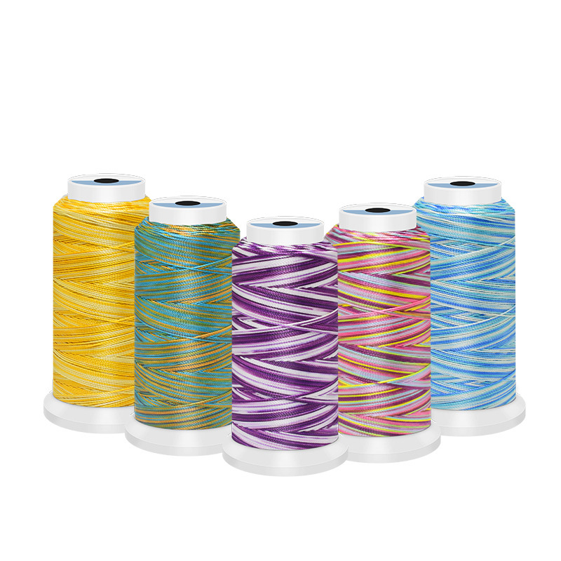 Sewing Thread In Textile - 0.5/0.8/1mm Polyester gökkuşağı renkleri DIY nakış
