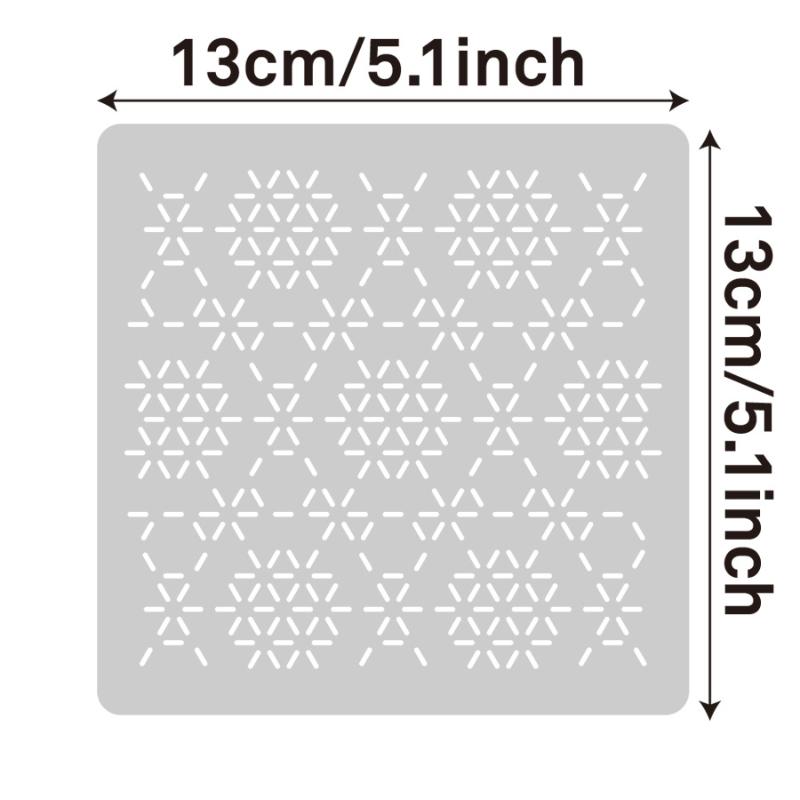 Textile Sewing Patterns - Nakış Şablon Seti Sashiko Yeniden Kullanılabilir