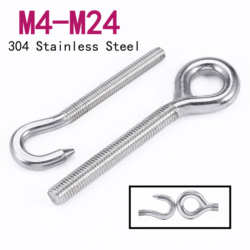 Hook Eye Fastener - 304 Paslanmaz Çelik Koyun Gözü Vida