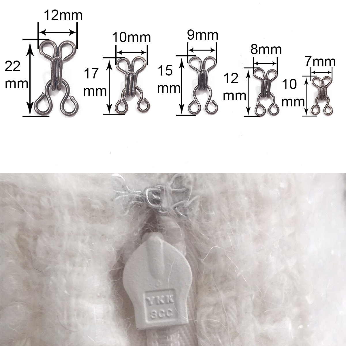 7-12mm 24 adet Kumaş Kanca ve  - Hook Eye Fastener incelemesi ve fiyatı
