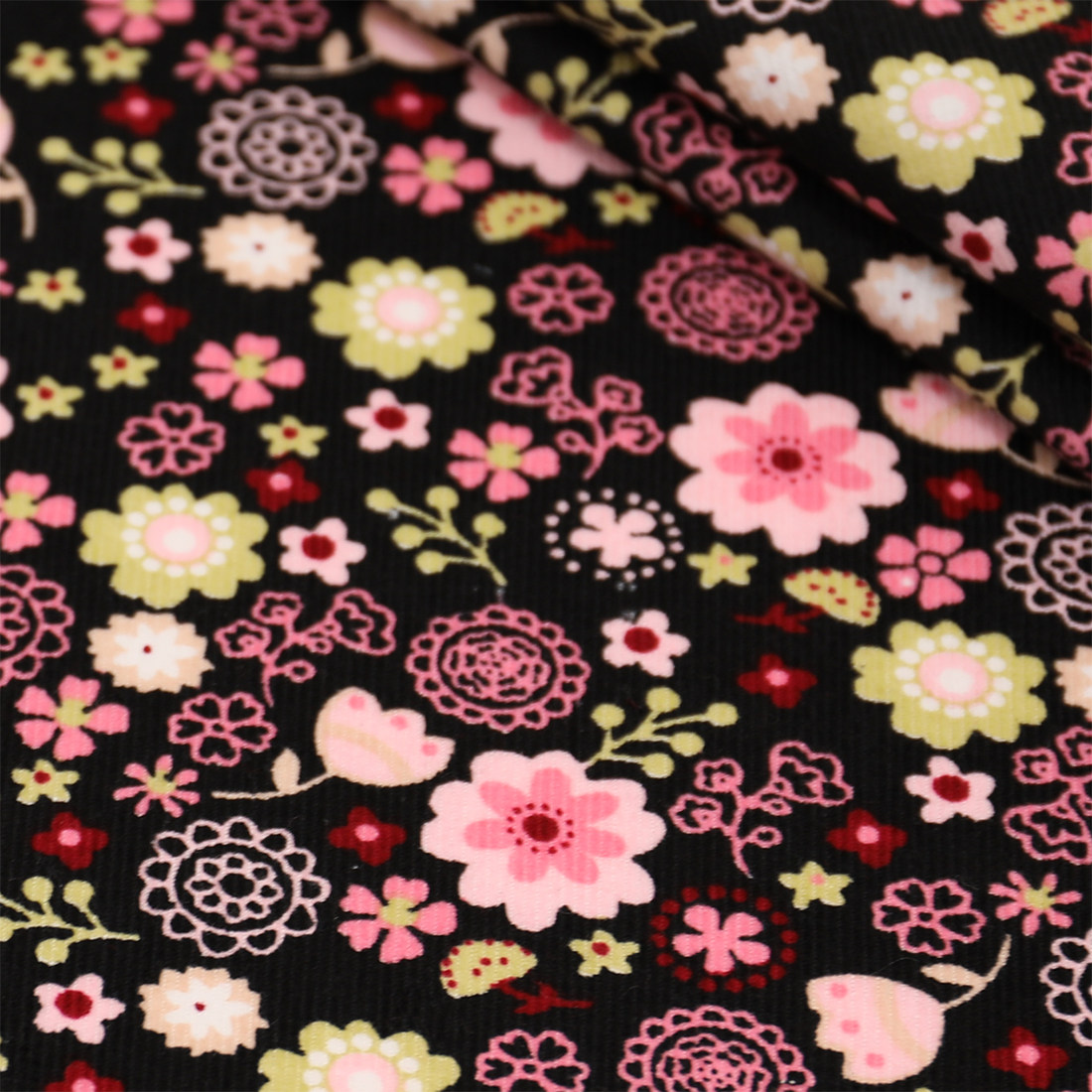 %100 Pamuk Çiçek Desenli Kordo - Textile Sewing Patterns incelemesi ve fiyatı