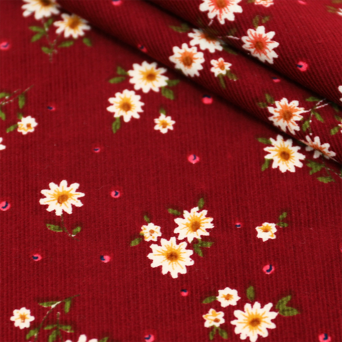 %100 Pamuk Çiçek Desenli Kordo - Textile Sewing Patterns incelemesi ve fiyatı