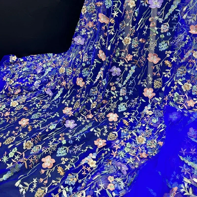 3D Çiçek İşlemeli Tül Kumaş Te - Textile And Sewing Materials incelemesi ve fiyatı