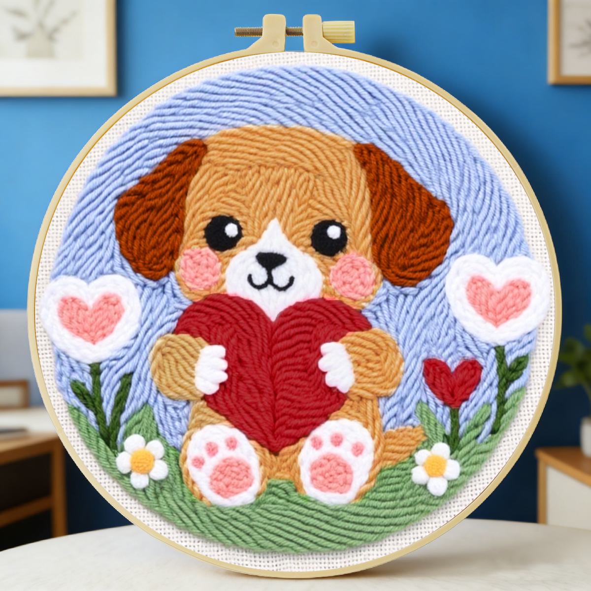 20X20CM/7.87 inç Köpek Desenli - Is Sewing Textile Art incelemesi ve fiyatı