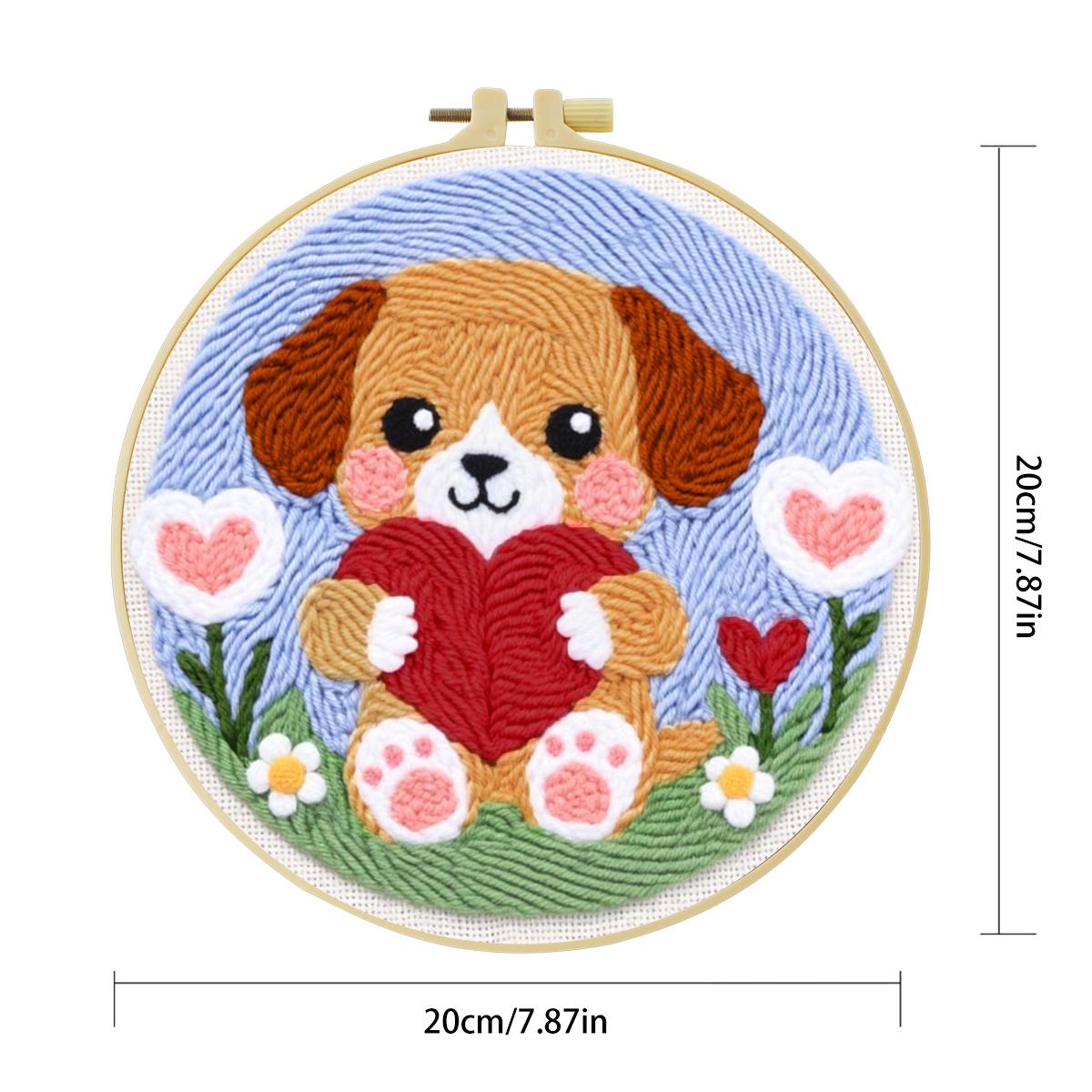 20X20CM/7.87 inç Köpek Desenli - Is Sewing Textile Art incelemesi ve fiyatı