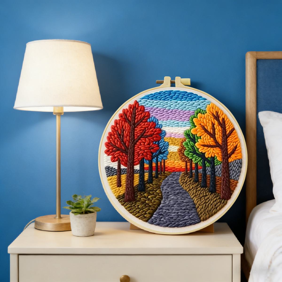 20X20CM/7.87 inç Manzara Desen - Is Sewing Textile Art incelemesi ve fiyatı