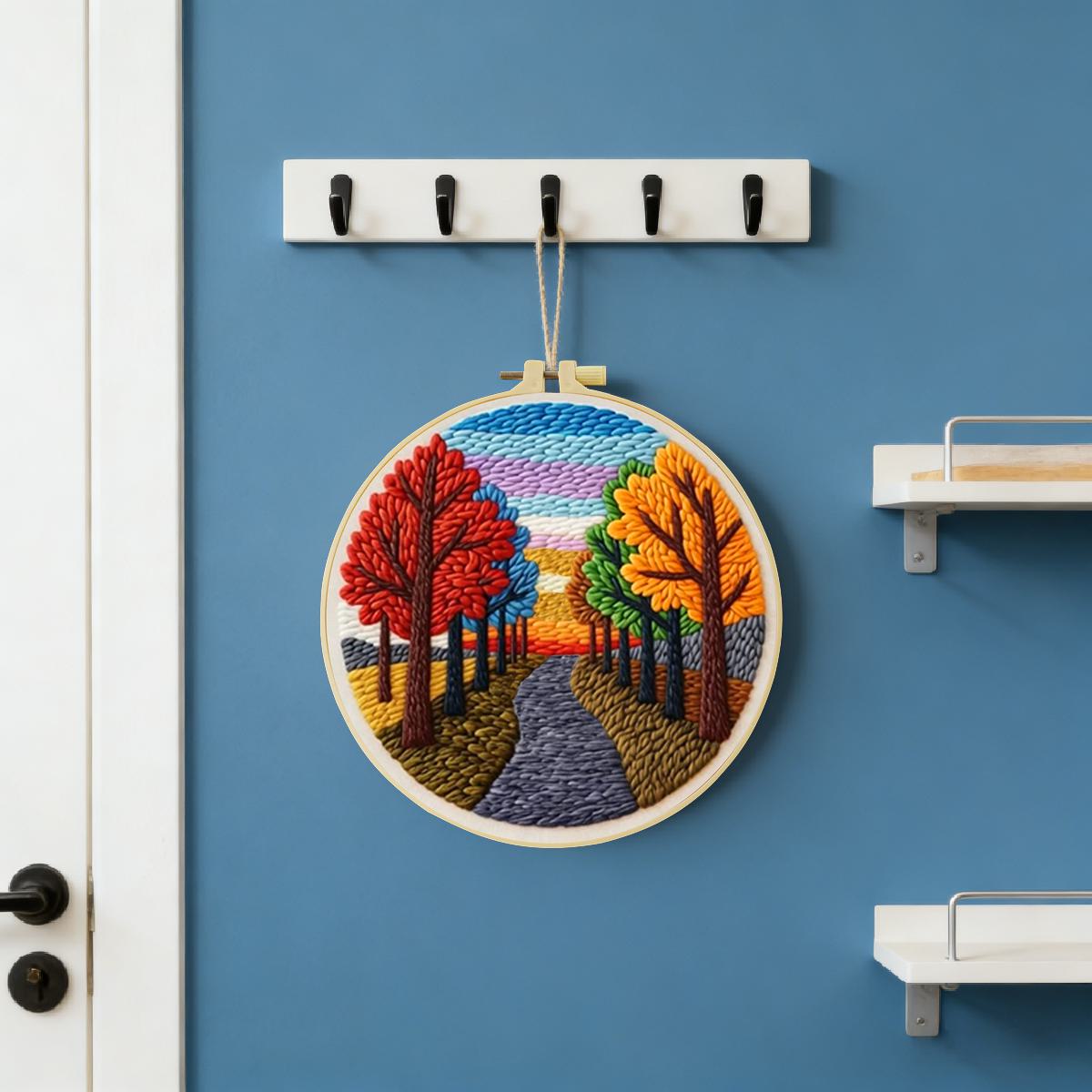 20X20CM/7.87 inç Manzara Desen - Is Sewing Textile Art incelemesi ve fiyatı