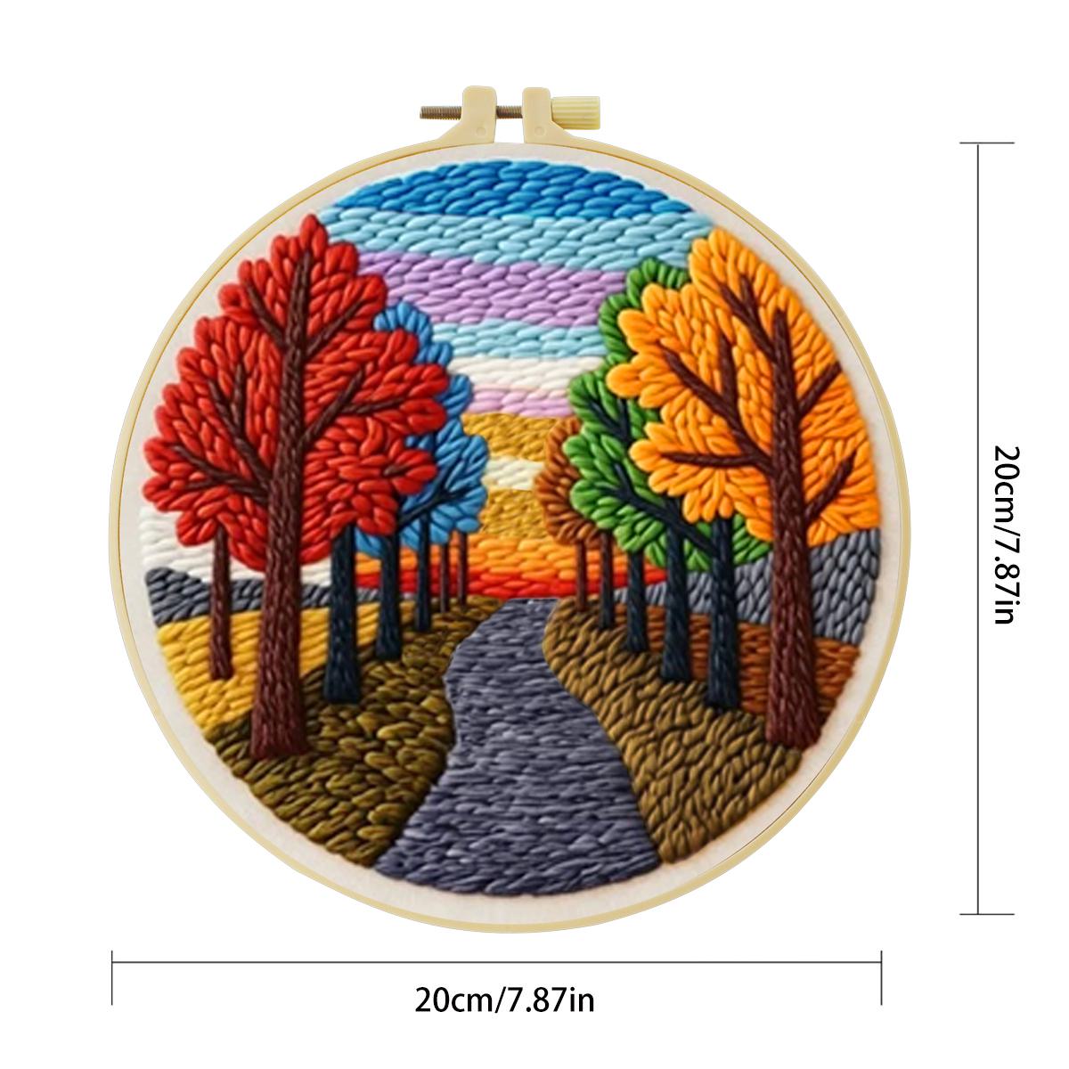20X20CM/7.87 inç Manzara Desen - Is Sewing Textile Art incelemesi ve fiyatı