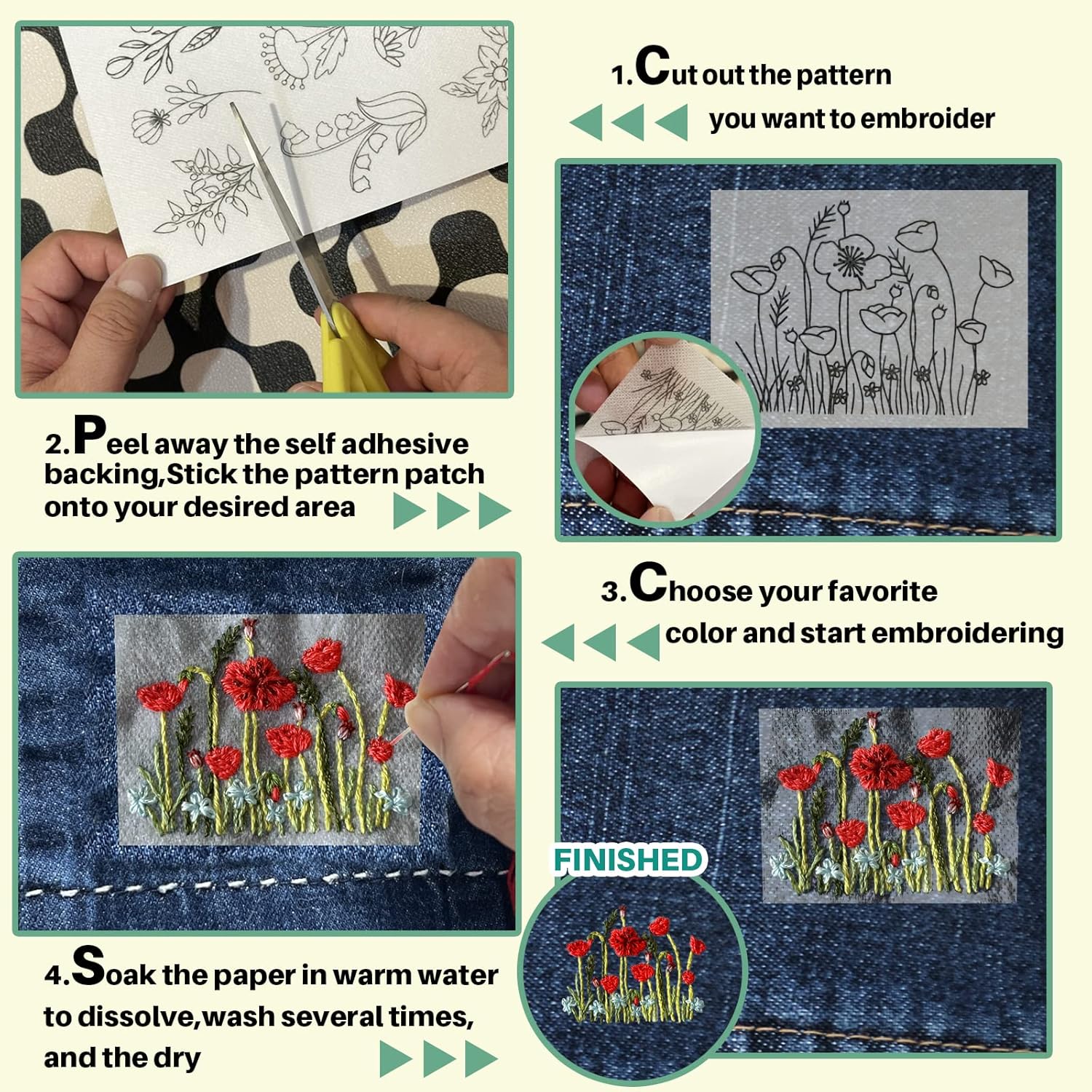 Suda Çözünen Sabitleyici Nakış - Textile Sewing Patterns incelemesi ve fiyatı
