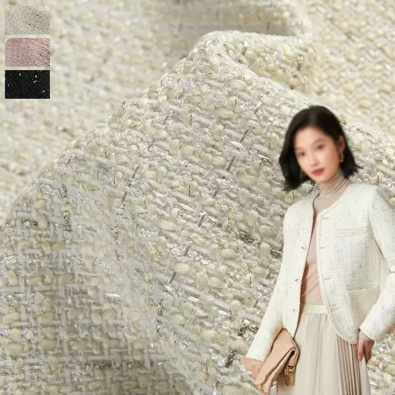 Bej Renk ve Altın Tel Ipliği b - Sewing Tweed incelemesi ve fiyatı