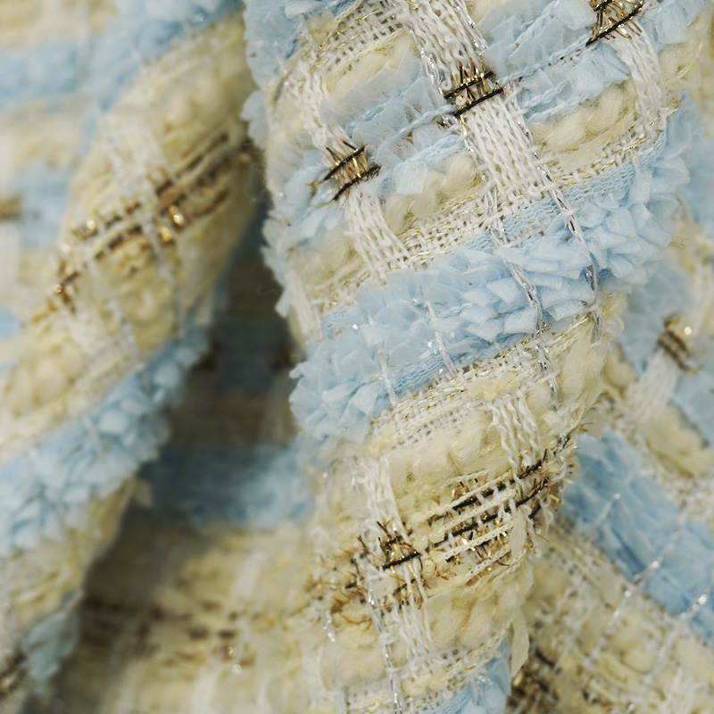 Açık Mavi Bej Ekose Buklet Tüv - Sewing Tweed incelemesi ve fiyatı