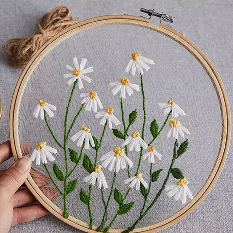DIY Nakış Seti Beyaz Çiçekler  - Textile Sewing Patterns incelemesi ve fiyatı