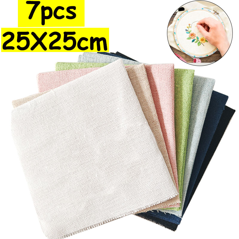 7 Parçalı 25*25cm Keten Kumaş  - Is Sewing Textile Art incelemesi ve fiyatı