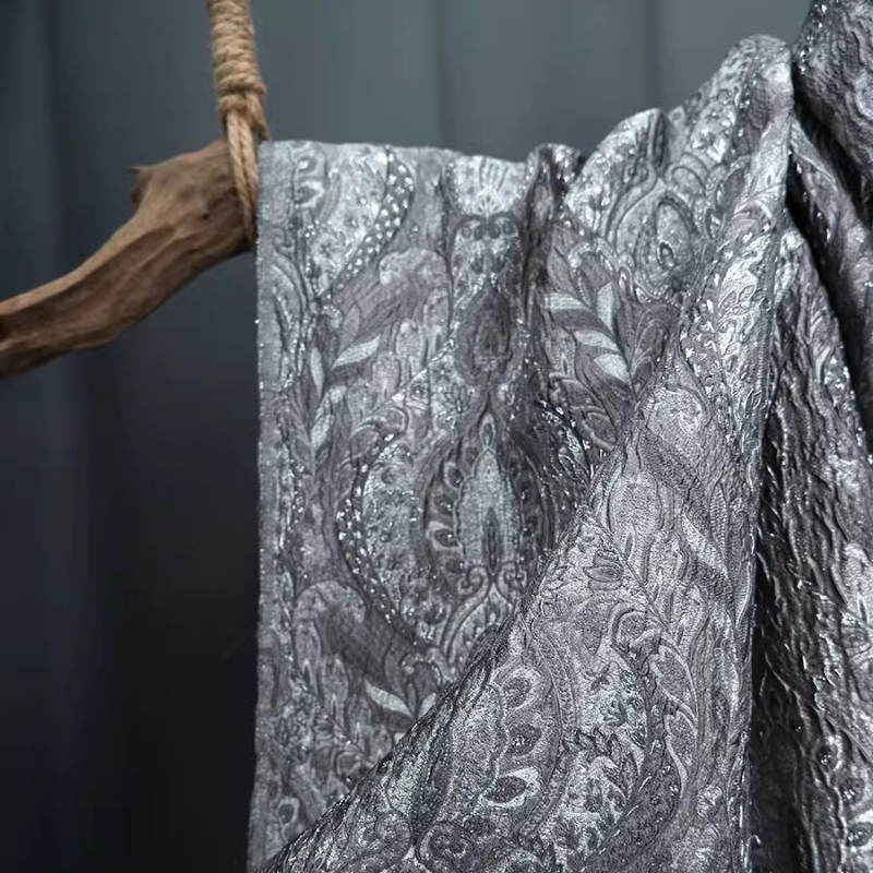 Gri Mahkeme Tarzı Parlak Jakar - Textile And Sewing Materials incelemesi ve fiyatı